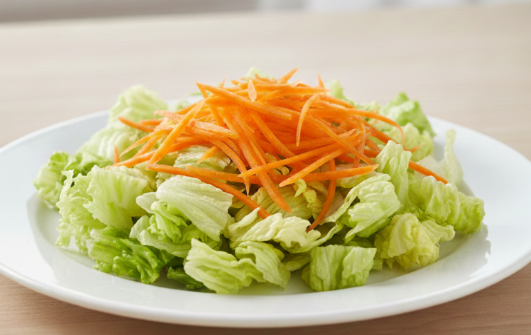 Insalata di lattuga e carote_